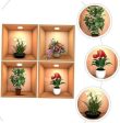 3D Vase Wall Stickers (Pack of 4) For Discount