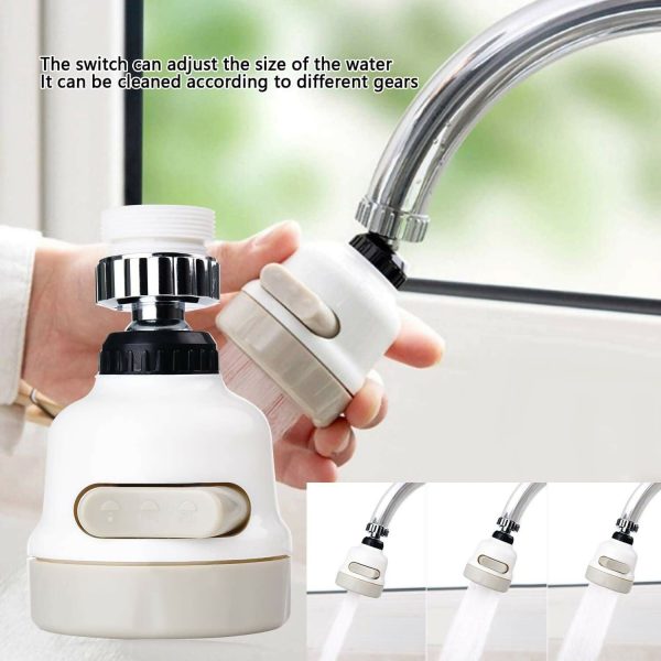 360° Rotating Water-Saving Faucet Nozzle with 3-Gear Adjustable Head & Splash-Proof Filter Hot on Sale