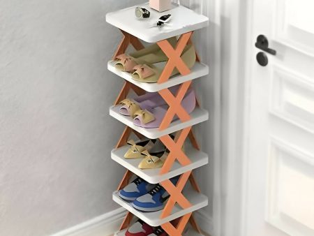 Adjustable Shoe Stand with 6 Slots on Sale