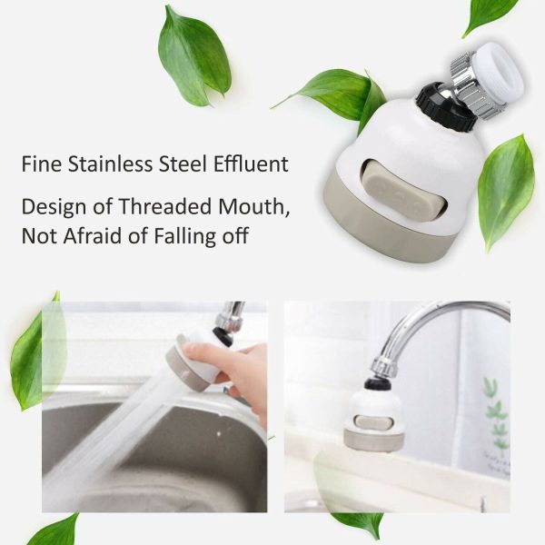 360° Rotating Water-Saving Faucet Nozzle with 3-Gear Adjustable Head & Splash-Proof Filter Hot on Sale