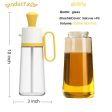 3-in-1 Kitchen Olive Oil Bottle with Silicone Brush & Measuring Dropper – 18.6oz (Yellow) Sale