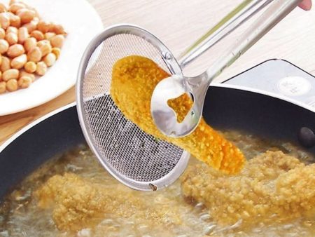 Stainless Steel Spoon with Clip - Frying & Serving Tool For Cheap